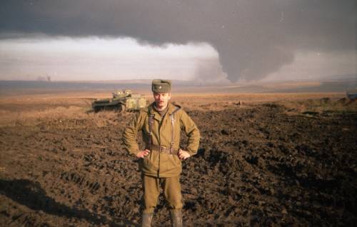Обычный, военный пейзаж Чечни Сунженский хребет