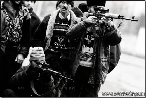 Chechen fighters, January, 1995.