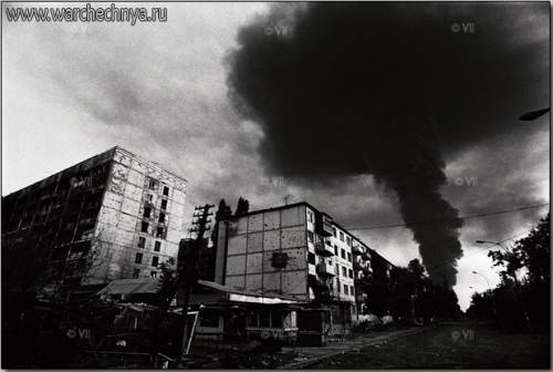 Grozny Landscape. August 1996. Ulikemia street (street of...